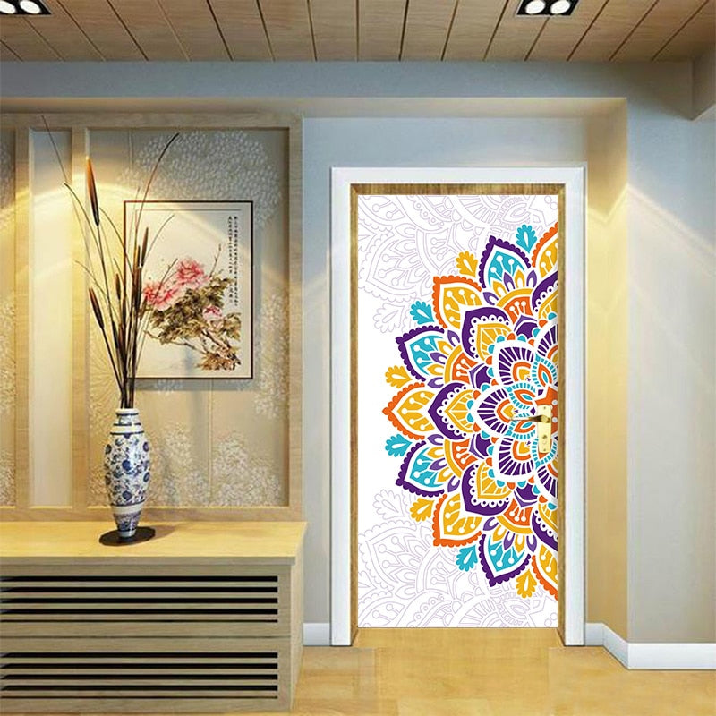 Mandala Door Stickers Set for Home Decor by HitMyNeed