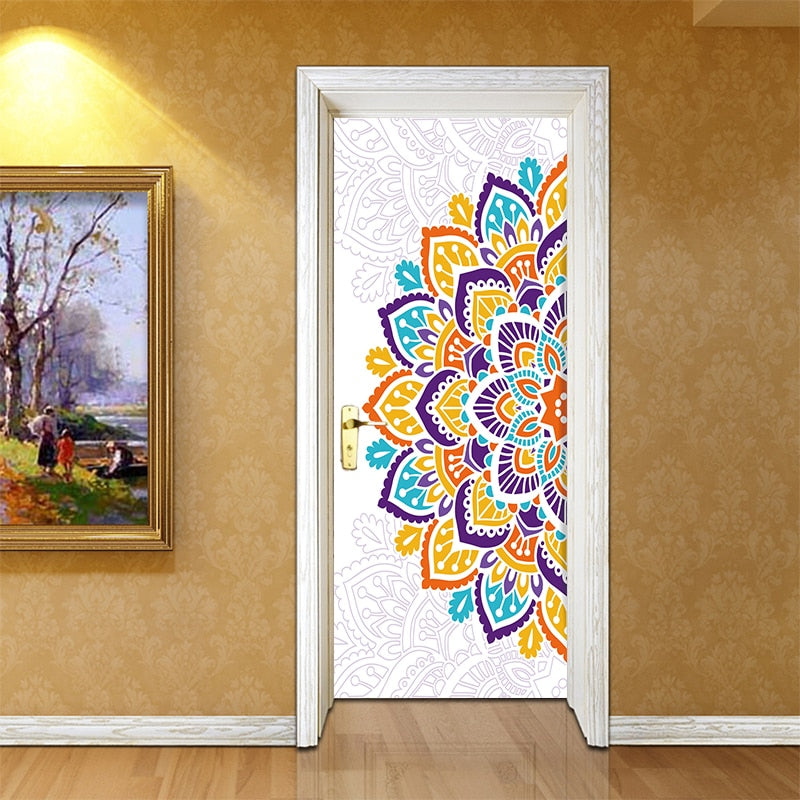 Mandala Door Stickers Set for Home Decor by HitMyNeed
