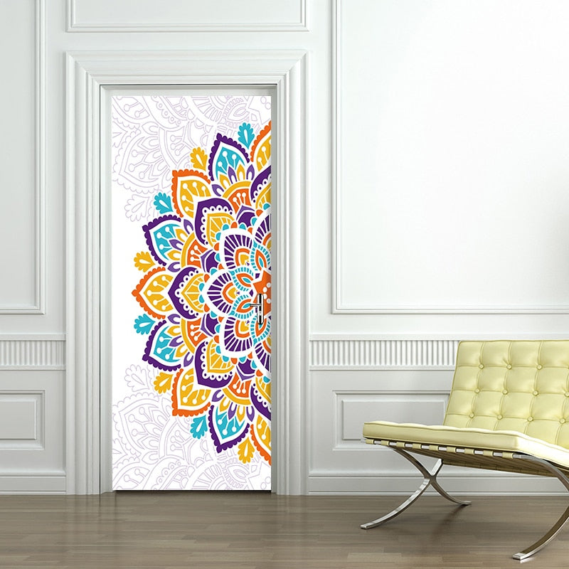 Mandala Door Stickers Set for Home Decor by HitMyNeed