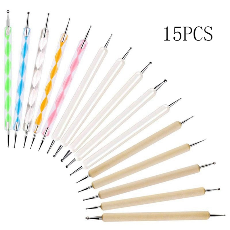 Mandala Dotting Tools Set 15pcs for Precise Art by HitMyNeed