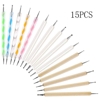 Mandala Dotting Tools Set 15pcs for Precise Art by HitMyNeed