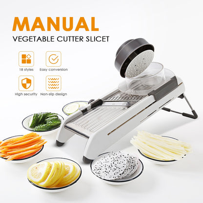 Mandolin Manual Vegetable Slicer with 6 Blades by HitMyNeed
