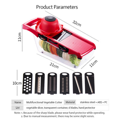 Mandoline Slicer Vegetable Cutter with 6 Blades by HitMyNeed