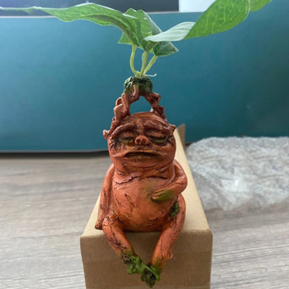Mandrake Grass Resin Statue Garden & Home Ornament by HitMyNeed