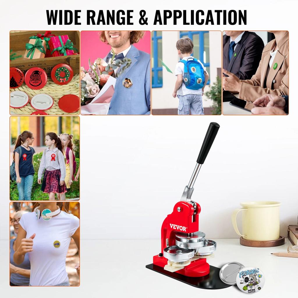 Manual Badge Maker Machine with 500-Piece Kit by HitMyNeed