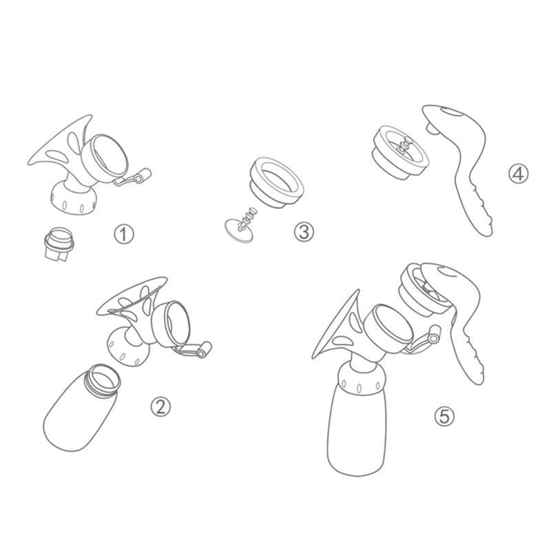 Manual Breast Pump with 150ml Bottle, BPA Free by HitMyNeed