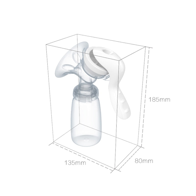 Manual Breast Pump with 150ml Bottle, BPA Free by HitMyNeed