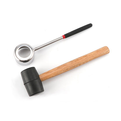 Manual Coconut Opener Tool Set with Hammer, 2-Piece by HitMyNeed
