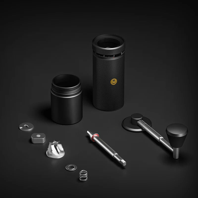 Manual Coffee Grinder with 0.015mm Burr Adjustment by HitMyNeed