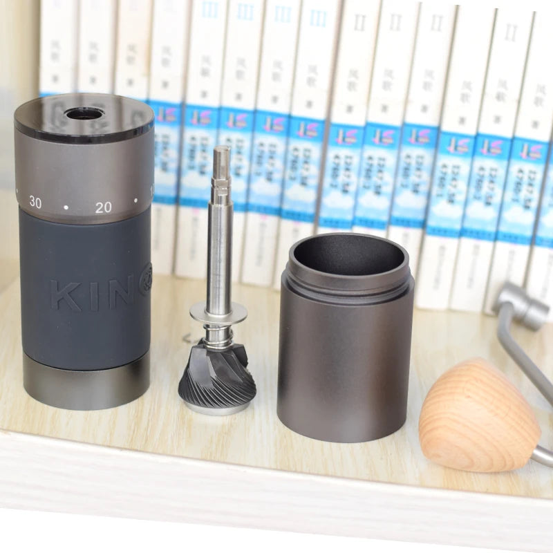 Manual Coffee Grinder with 48mm Titanium Burr by HitMyNeed