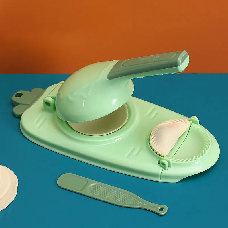 Manual Dumpling Maker Dough Press and Mold green by HitMyNeed