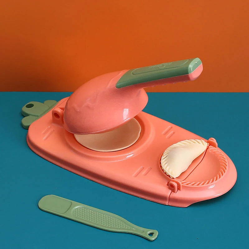 Manual Dumpling Maker Dough Press and Mold pink by HitMyNeed