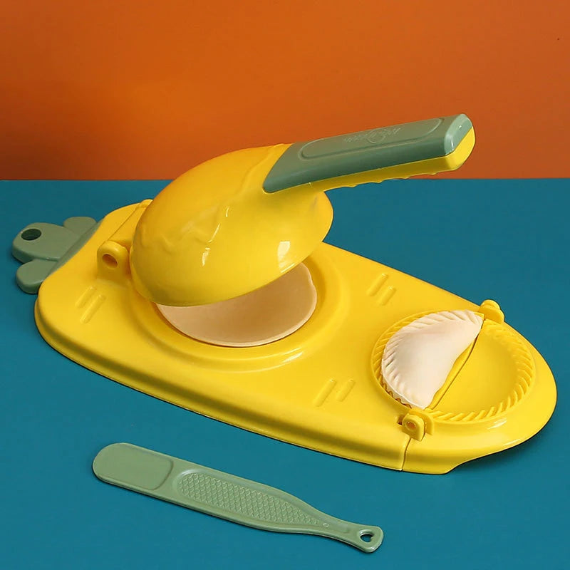 Manual Dumpling Maker Dough Press and Mold yellow by HitMyNeed