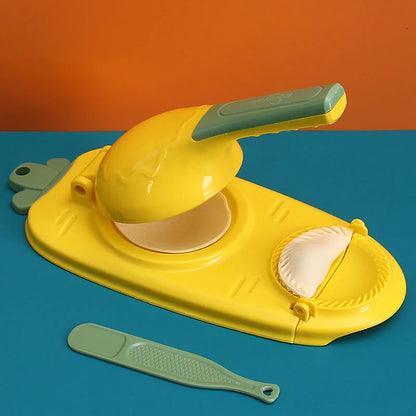 Manual Dumpling Maker Dough Press and Mold yellow by HitMyNeed