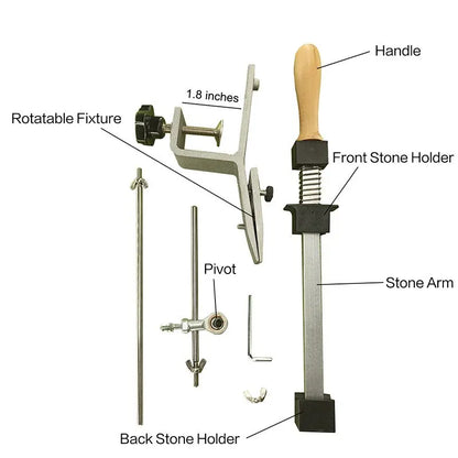 Manual Fixed Angle Knife Sharpener with Clamp Base by HitMyNeed