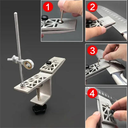 Manual Fixed Angle Knife Sharpener with Clamp Base by HitMyNeed