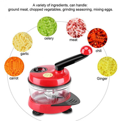 Manual Food Processor 1.5L Vegetable & Meat Chopper by HitMyNeed