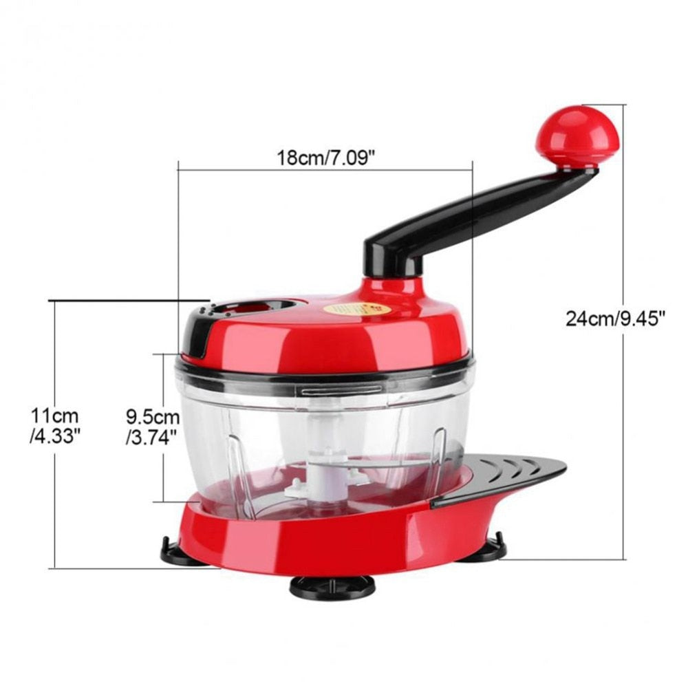 Manual Food Processor 1.5L Vegetable & Meat Chopper by HitMyNeed