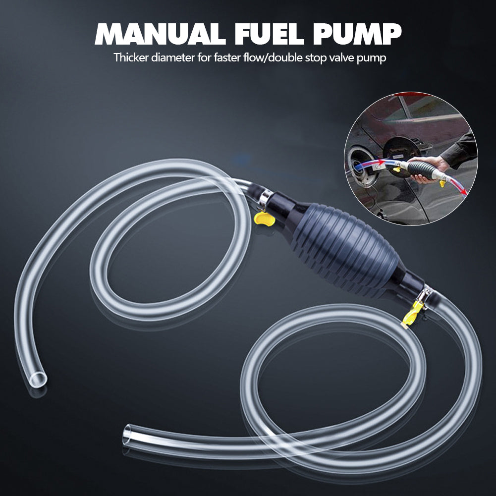 Manual Fuel Transfer Pump with Siphon Hose by HitMyNeed