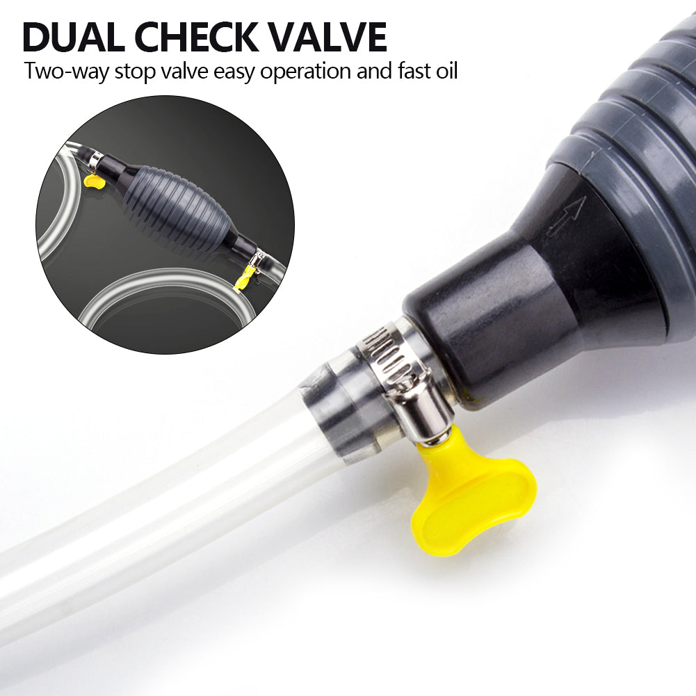 Manual Fuel Transfer Pump with Siphon Hose by HitMyNeed
