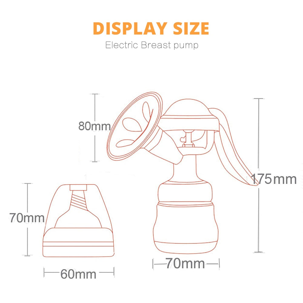 Manual Hand Breast Pump with 150ml Feeding Bottle by HitMyNeed