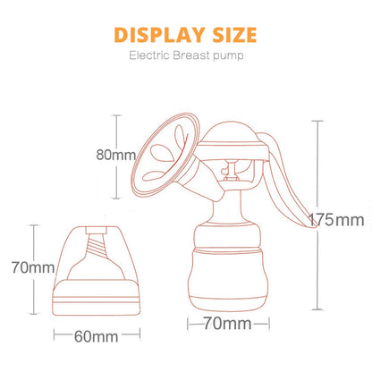 Manual Hand Breast Pump with 150ml Feeding Bottle by HitMyNeed