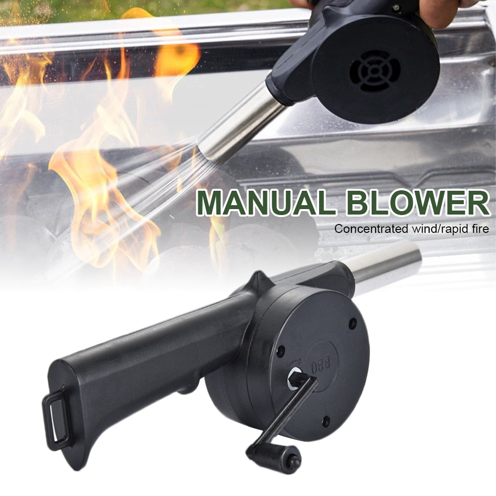Manual Hand Crank BBQ Fan Air Blower by HitMyNeed