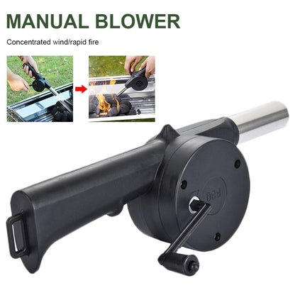 Manual Hand Crank BBQ Fan Air Blower by HitMyNeed