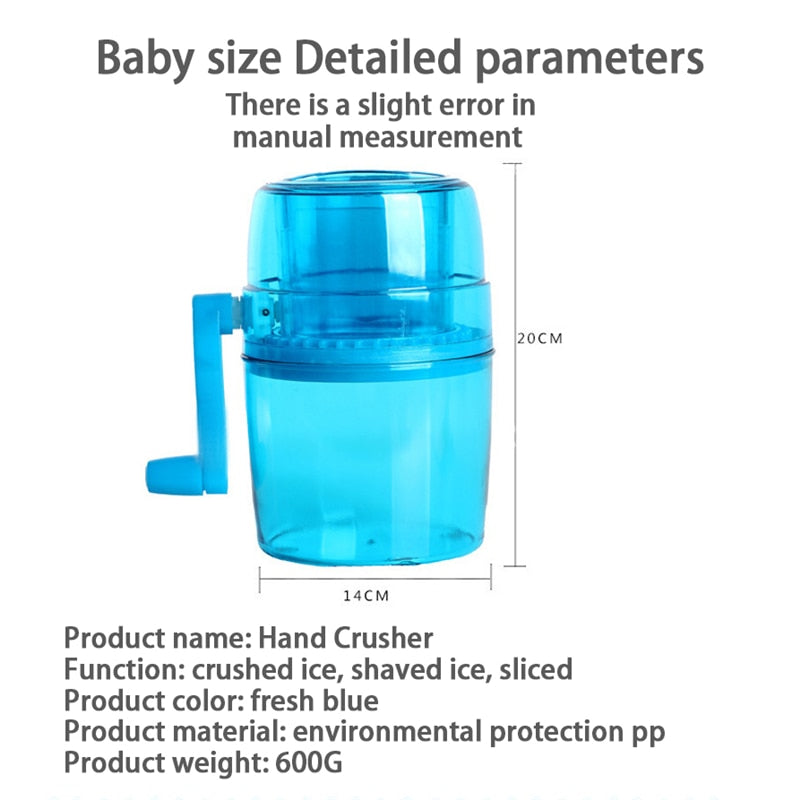 Manual Hand Crank Ice Crusher and Shaver by HitMyNeed