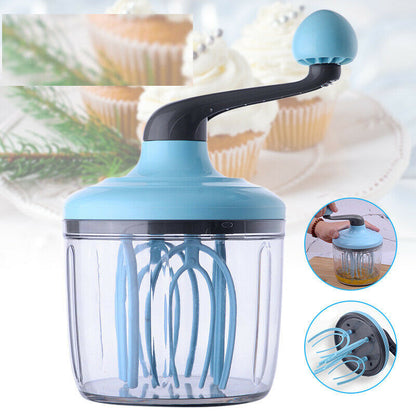 Manual Hand Crank Mixer with Bowl (1.1L) by HitMyNeed