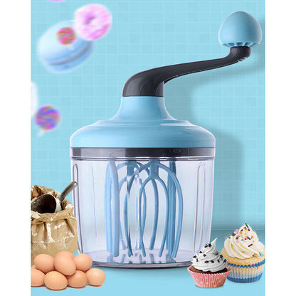 Manual Hand Crank Mixer with Bowl (1.1L) by HitMyNeed