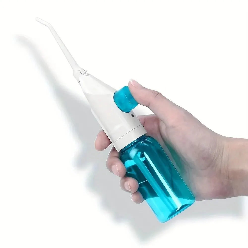 Manual High Pressure Oral Irrigator for Home & Travel blue by HitMyNeed