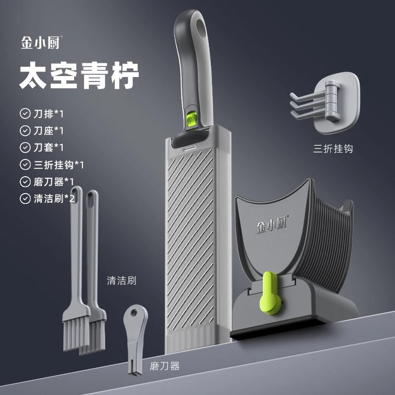 Manual Meat Slicer and Knife Set for Fresh Meat grey by HitMyNeed