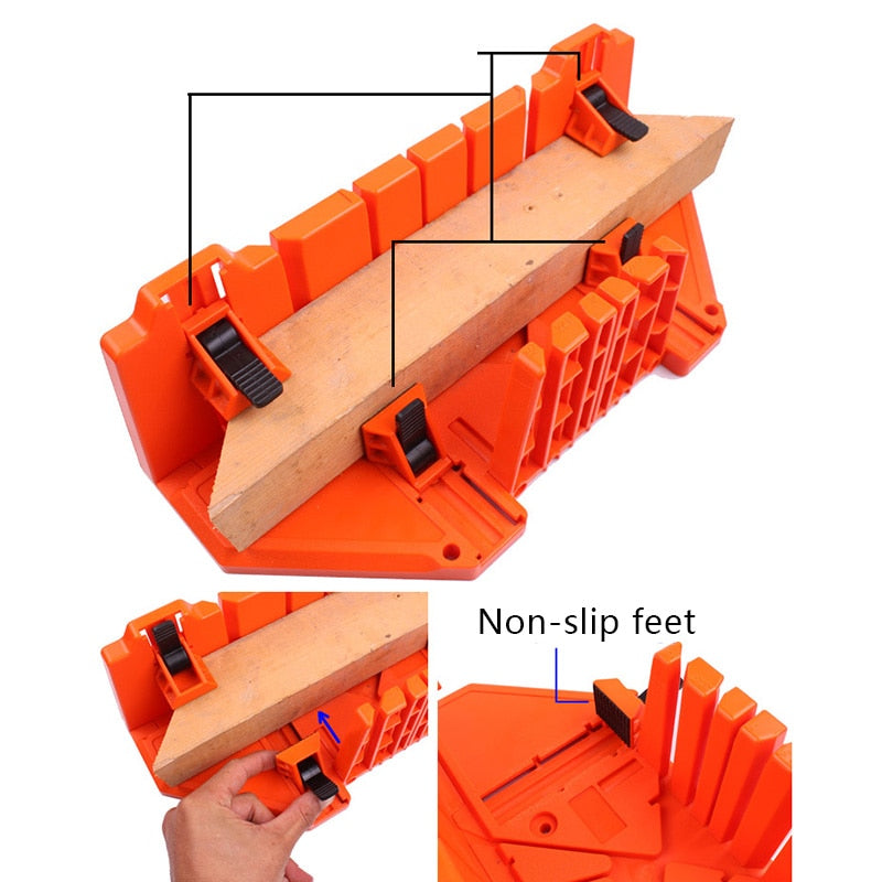 Manual Miter Box with Non-Slip Base, 45° & 22.5° Cuts by HitMyNeed