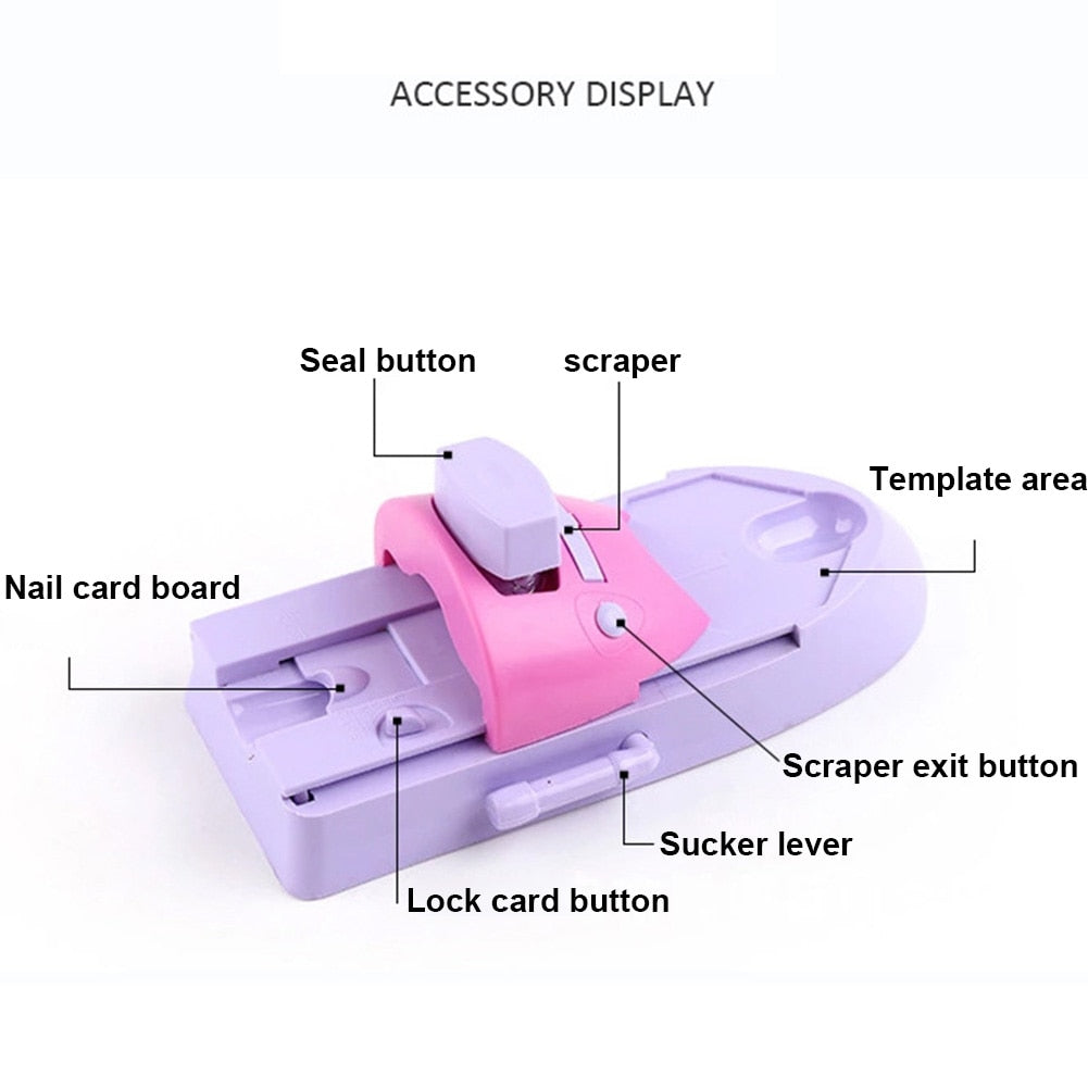 Manual Nail Art Printer Machine with 6 Plates by HitMyNeed