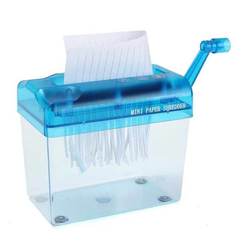Manual Paper Shredder with Hand Crank, 12.3cm Width by HitMyNeed