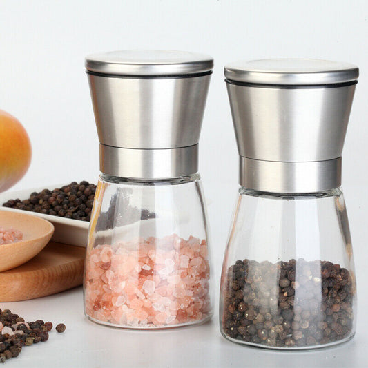 Manual Pepper and Salt Grinder with Adjustable Coarseness by HitMyNeed