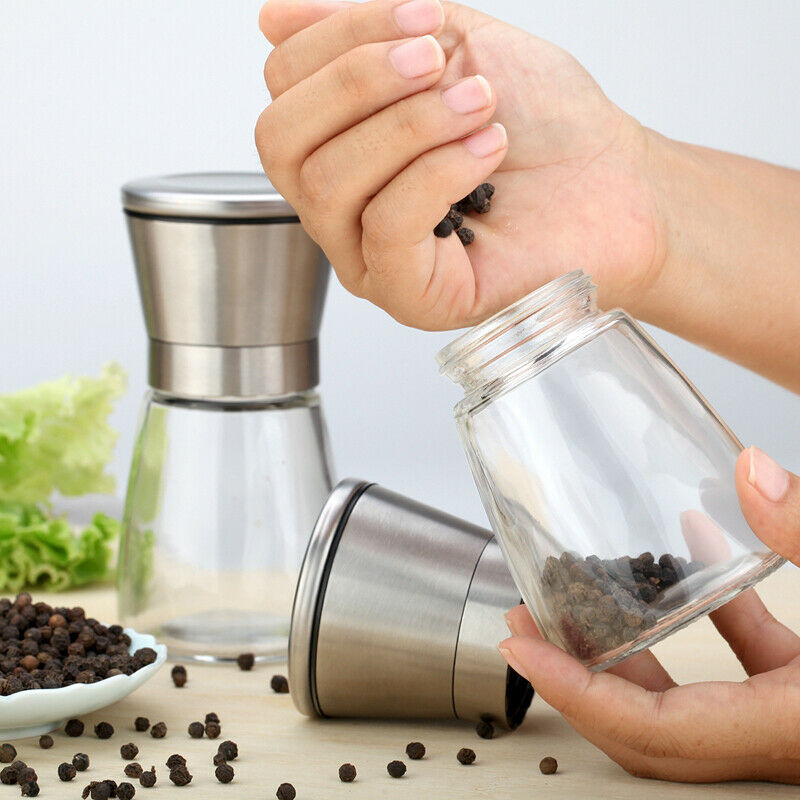 Manual Pepper and Salt Grinder with Adjustable Coarseness by HitMyNeed