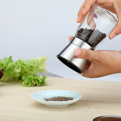 Manual Pepper and Salt Grinder with Adjustable Coarseness by HitMyNeed