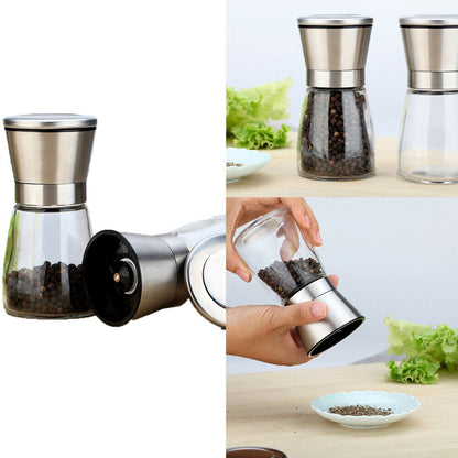 Manual Pepper and Salt Grinder with Adjustable Coarseness by HitMyNeed