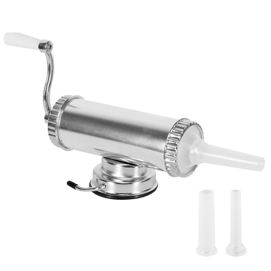 Manual Sausage Maker with 3 Filling Tubes, 1kg by HitMyNeed