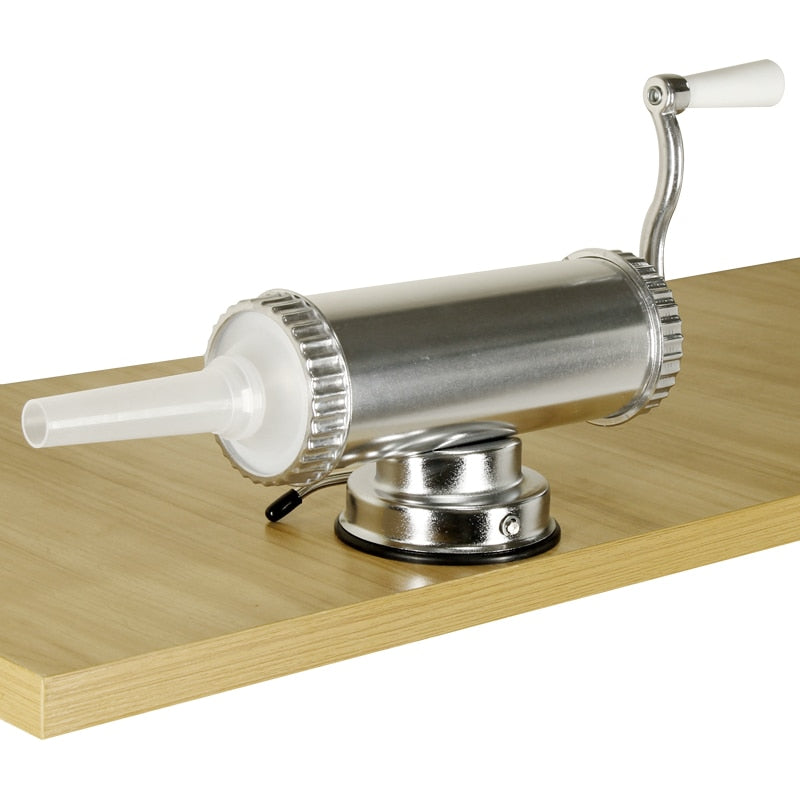 Manual Sausage Maker with 3 Filling Tubes, 1kg by HitMyNeed