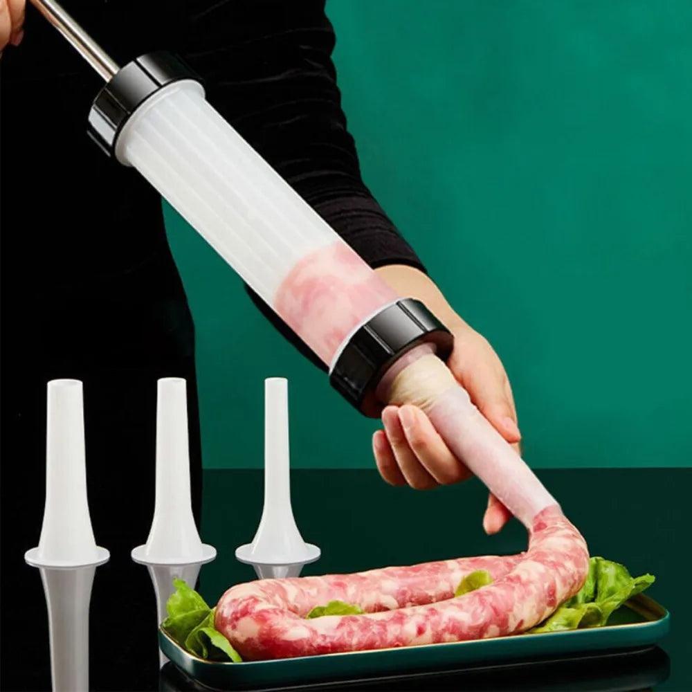 Manual Sausage Stuffer 500ml with 3 Funnels by HitMyNeed