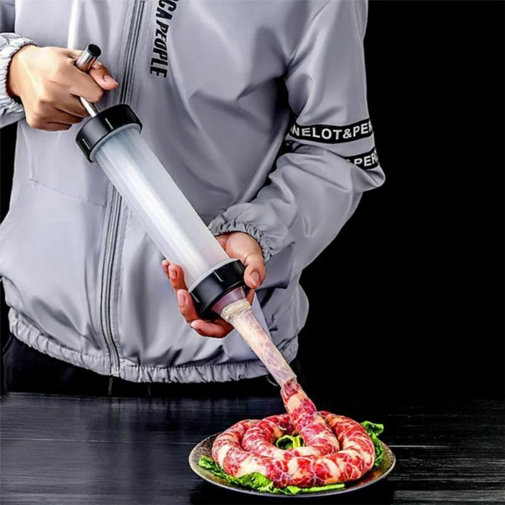 Manual Sausage Stuffer 500ml with 3 Funnels by HitMyNeed