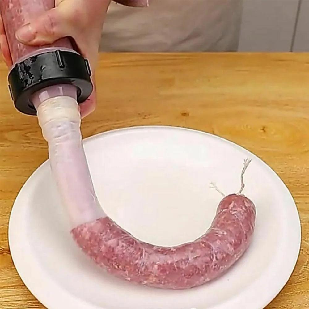 Manual Sausage Stuffer 500ml with 3 Funnels by HitMyNeed