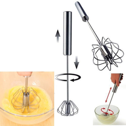 Manual Stainless Steel Egg Whisk Beater 25.5cm by HitMyNeed