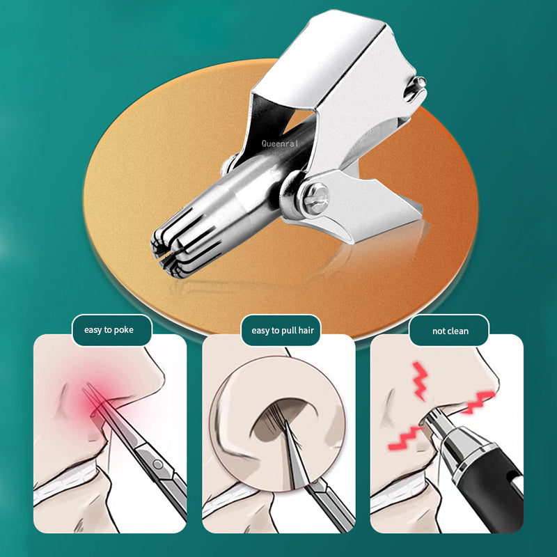 Manual Stainless Steel Nose & Ear Hair Trimmer by HitMyNeed