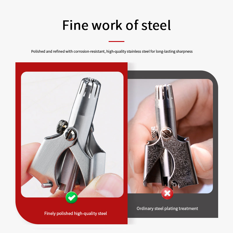Manual Stainless Steel Nose & Ear Hair Trimmer by HitMyNeed