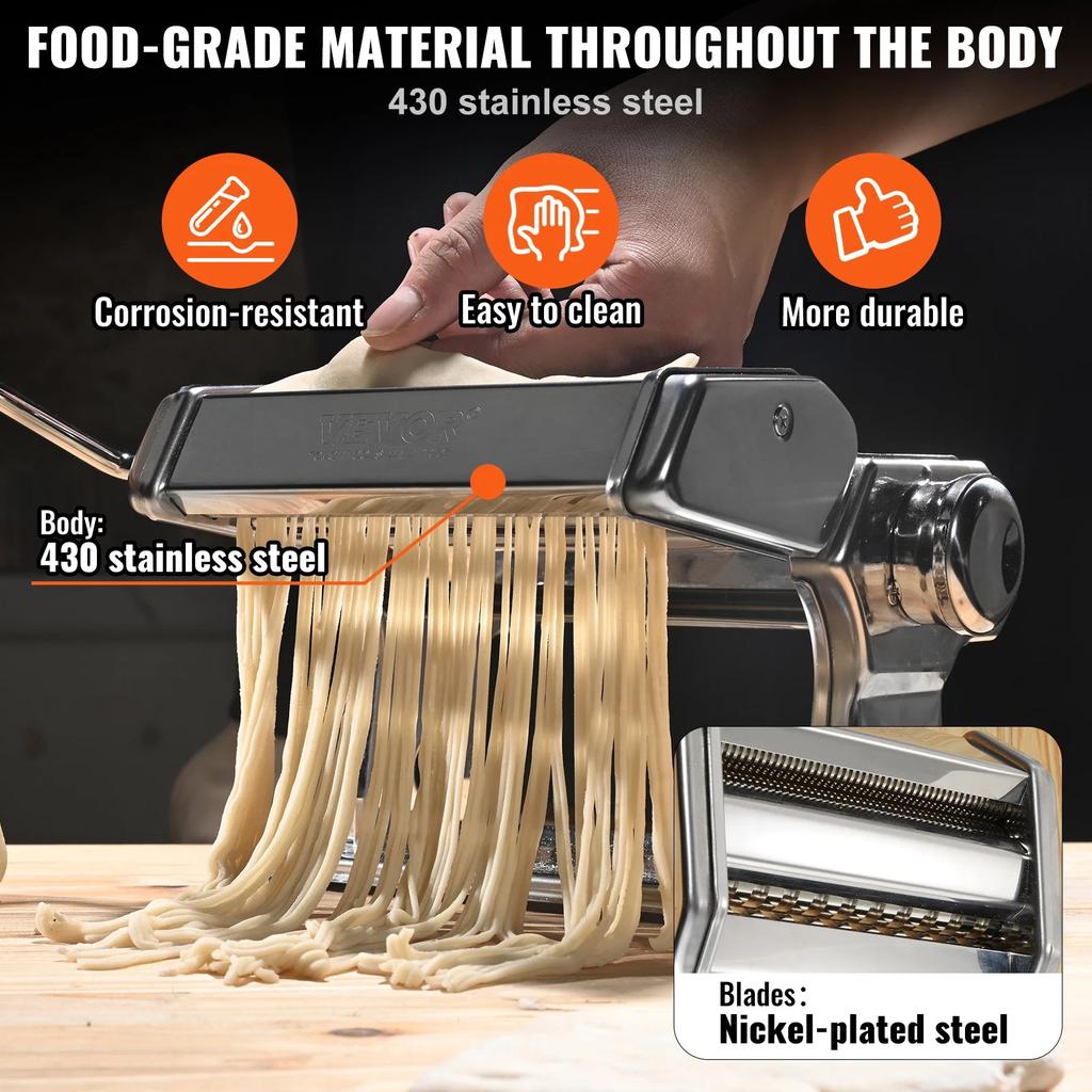 Manual Stainless Steel Pasta Maker Machine Set by HitMyNeed
