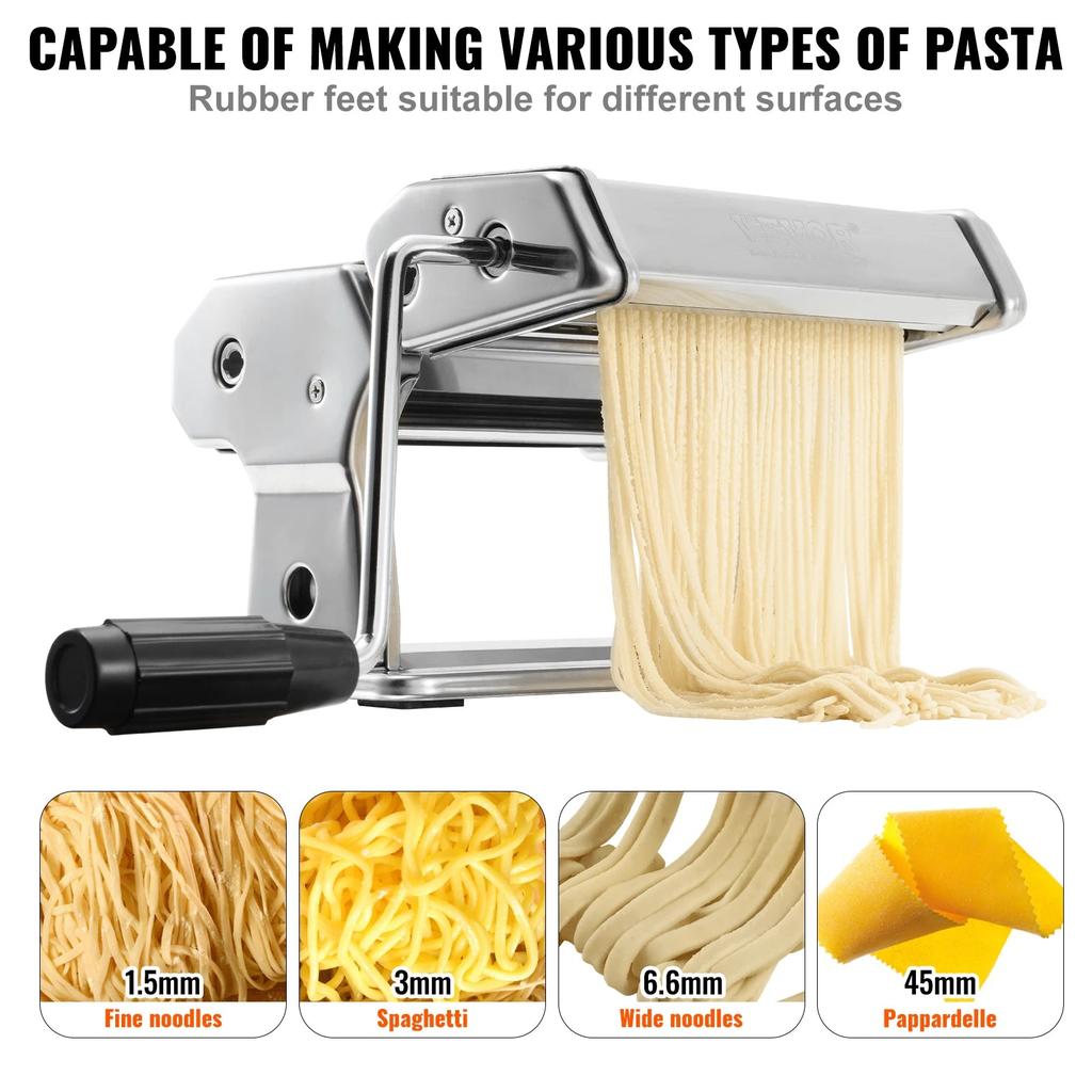 Manual Stainless Steel Pasta Maker Machine Set by HitMyNeed